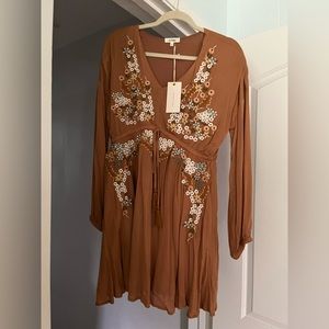Floral embroidered dress